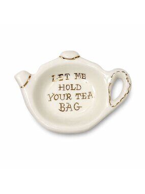 Tea Bag Holder Let me Hold your Tea Bag Lu Arts of California Ceramic Hand Paint